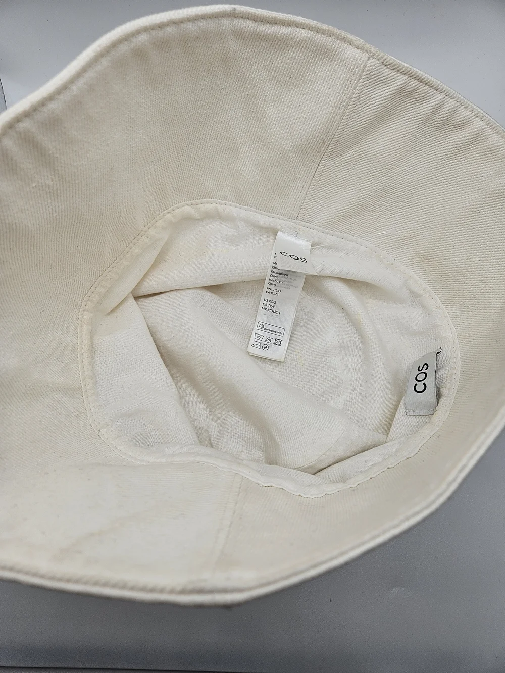 NEW COS White Denim Bucket Hat US XS/S Unisex